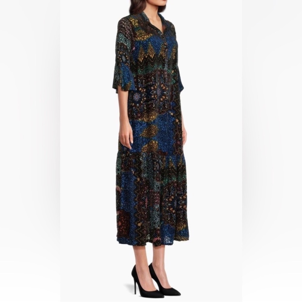 Multicolor Patterned Maxi Dress - Picture 3 of 9